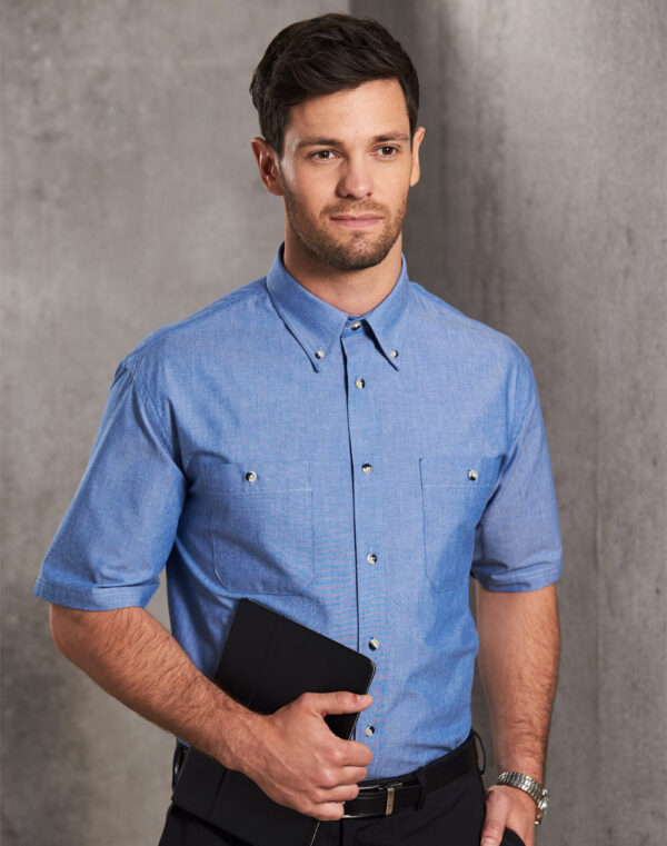 Men's Chambray Short Sleeve