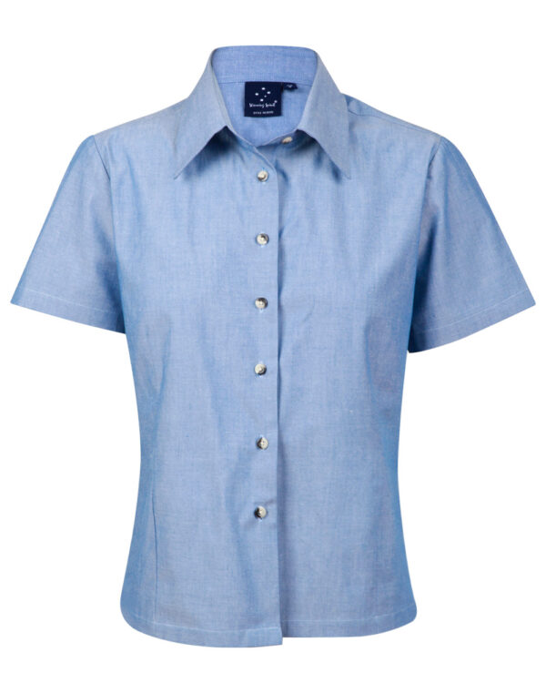 Ladies Chambray Short Sleeve - Image 3