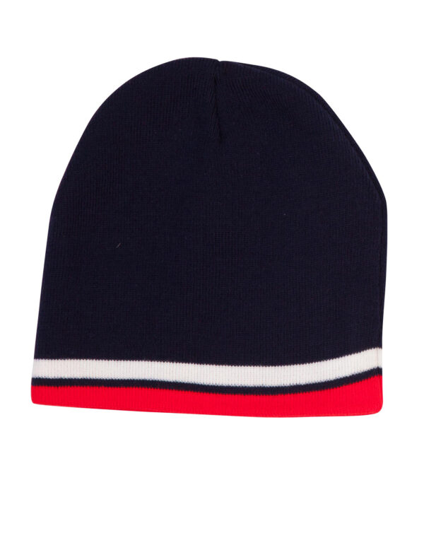 Contrast Stripe Beanie - Image 4