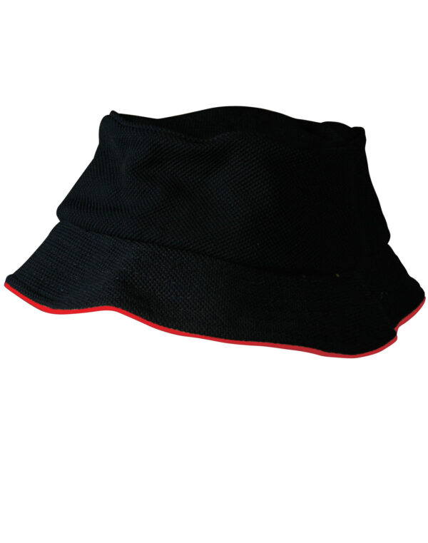 Pique Mesh With Sandwich Bucket Hat - Image 3