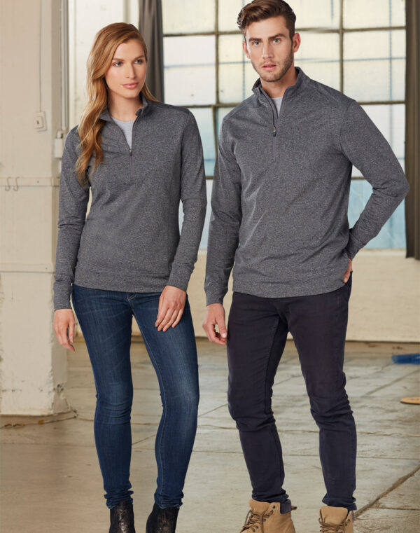 Ultimate Half Zip Long Sleeve Sweat Top  Mens - Image 2