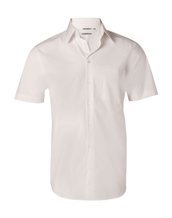 Men's Cotton/Poly Stretch Short Sleeve Shirt - Image 4