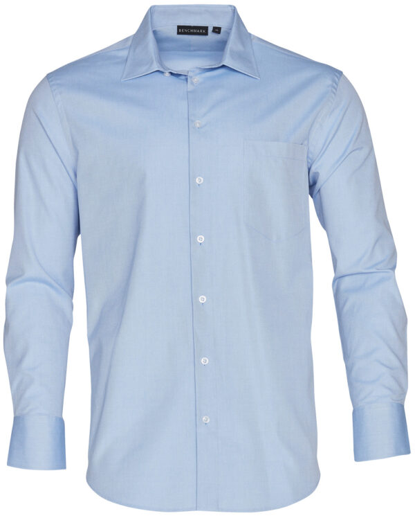 Men's Cvc Oxford Long Sleeve Shirt - Image 3