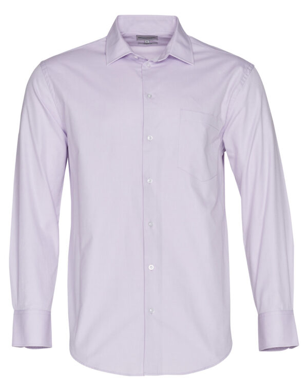 Men's Cvc Oxford Long Sleeve Shirt - Image 4