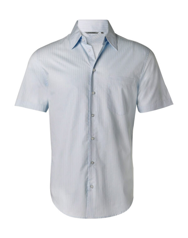 Men's Self Stripe Short Sleeve Shirt - Image 3