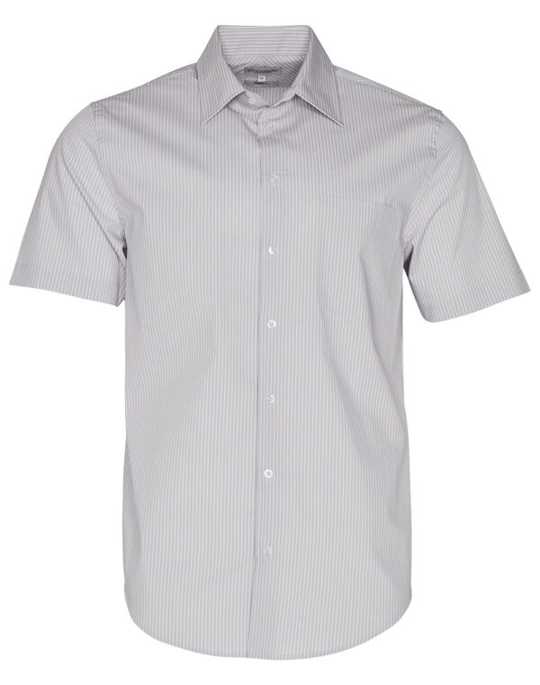 Men's Ticking Stripe Short Sleeve Shirt - Image 3