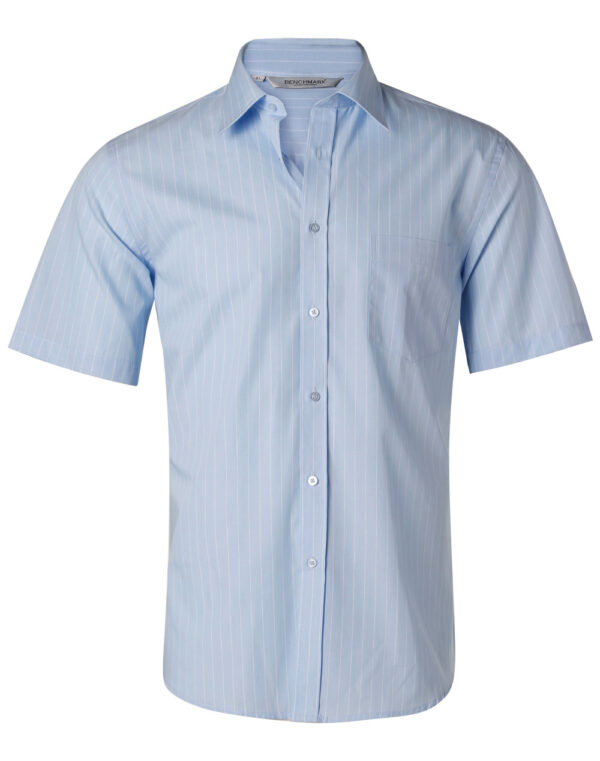 Men's Pin Stripe Short Sleeve Shirt - Image 3
