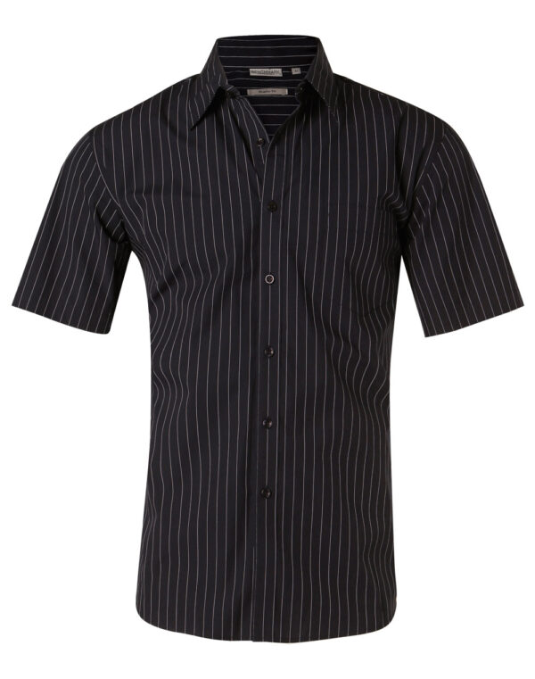 Men's Pin Stripe Short Sleeve Shirt - Image 4