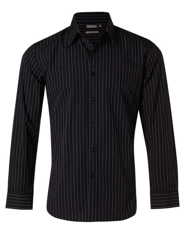 Men's Pin Stripe Long Sleeve Shirt - Image 4
