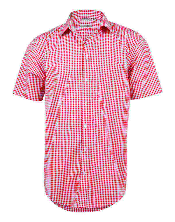 Men’s Gingham Check Short Sleeve Shirt - Image 5