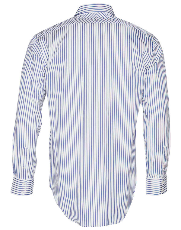 Men's Executive Sateen Stripe Long Sleeve Shirt - Image 2