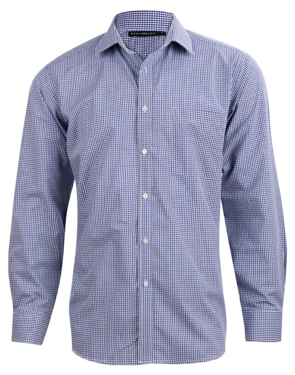 Men’s Multi Tone Check Long Sleeve Shirt - Image 3