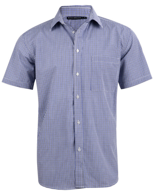 Men’s Multi Tone Check Short Sleeve Shirt - Image 3