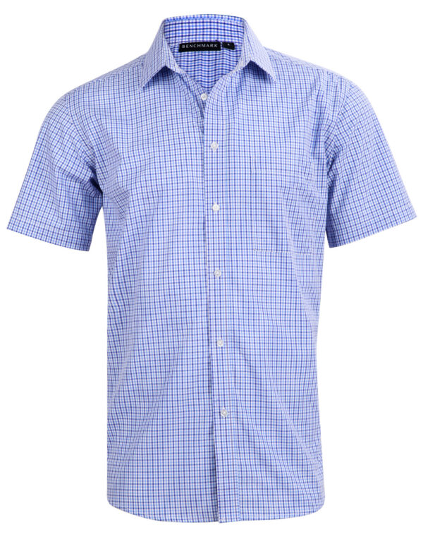 Men’s Multi Tone Check Short Sleeve Shirt - Image 4