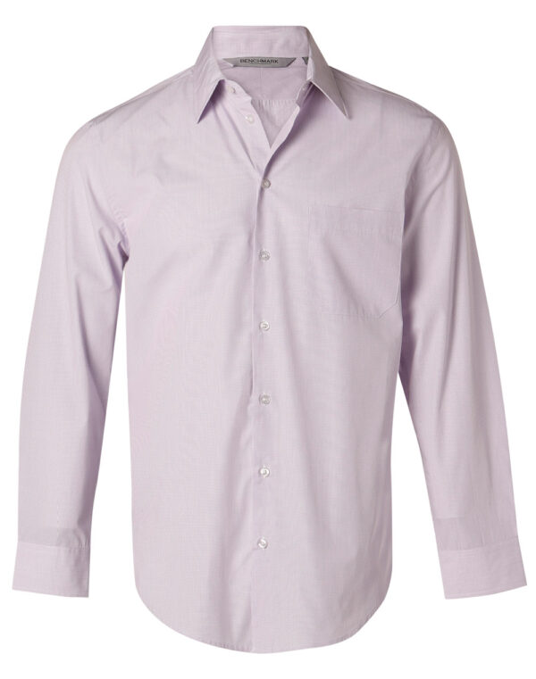 Men's Mini Check Long Sleeve Shirt - Image 3