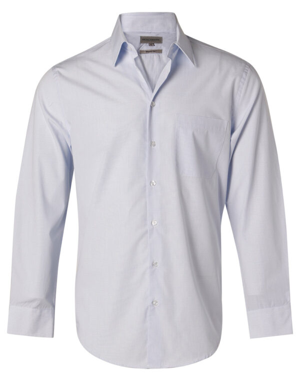 Men's Mini Check Long Sleeve Shirt - Image 4