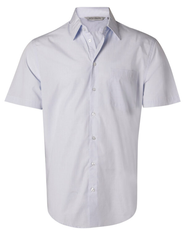 Men's Mini Check Short Sleeve Shirt - Image 4