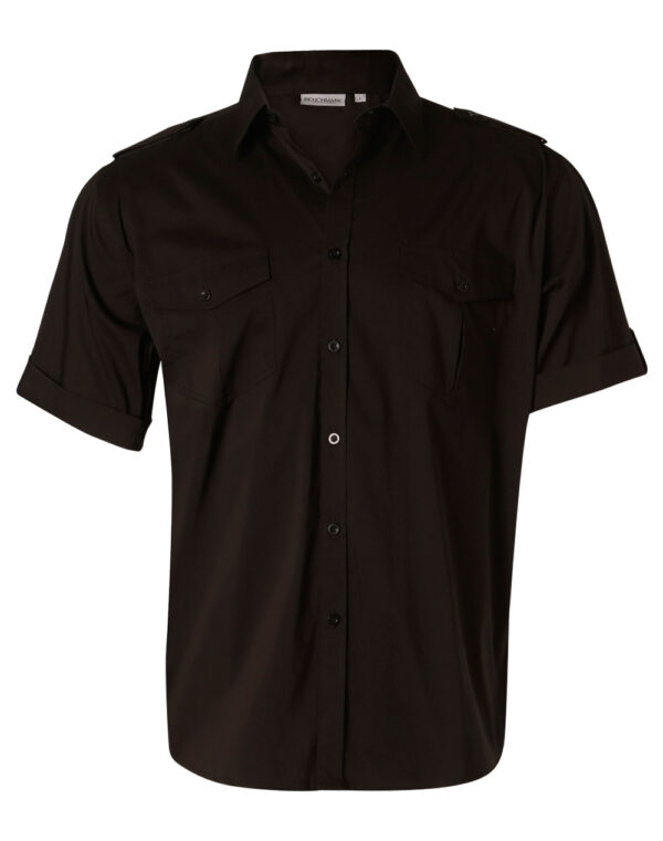 Men's Short Sleeve Military Shirt - Image 3