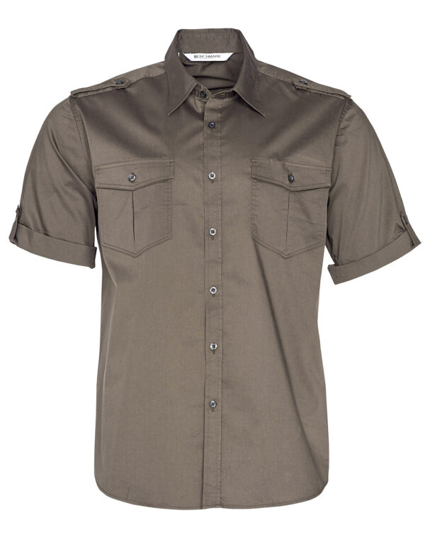 Men's Short Sleeve Military Shirt - Image 4