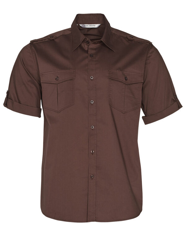 Men's Short Sleeve Military Shirt - Image 5