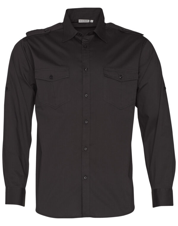 Men's Long Sleeve Military Shirt - Image 3