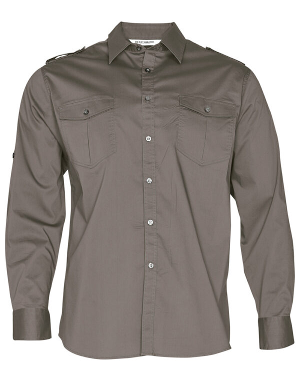 Men's Long Sleeve Military Shirt - Image 4