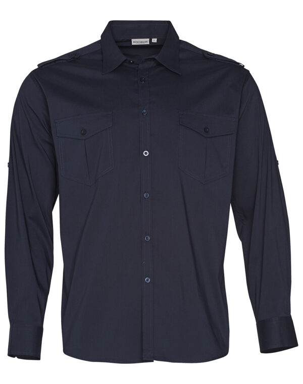 Men's Long Sleeve Military Shirt - Image 6