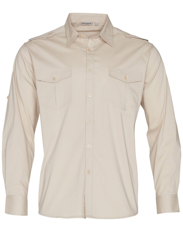 Men's Long Sleeve Military Shirt - Image 7