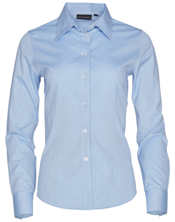 Women's Cvc Oxford Long Sleeve Shirt - Image 3