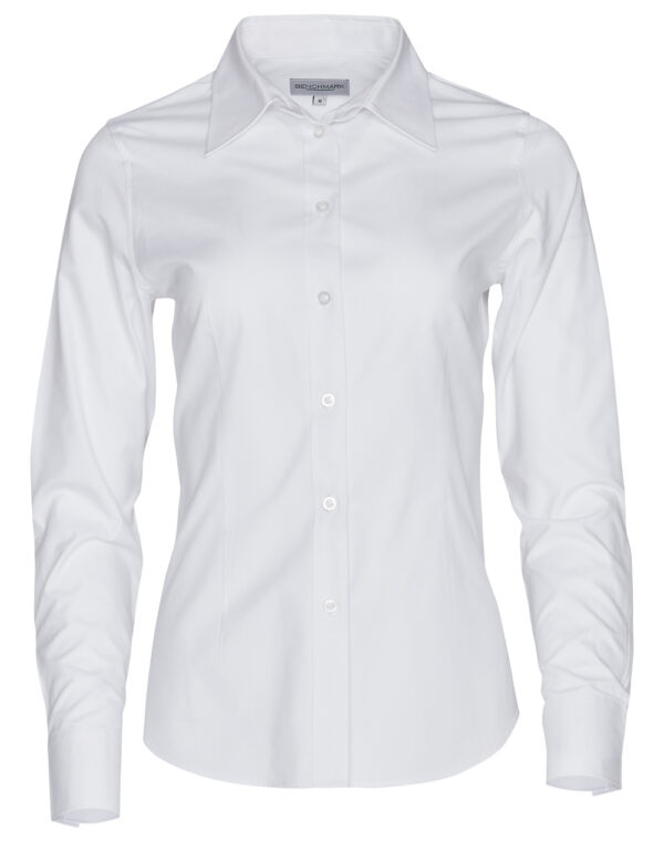 Women's Cvc Oxford Long Sleeve Shirt - Image 5