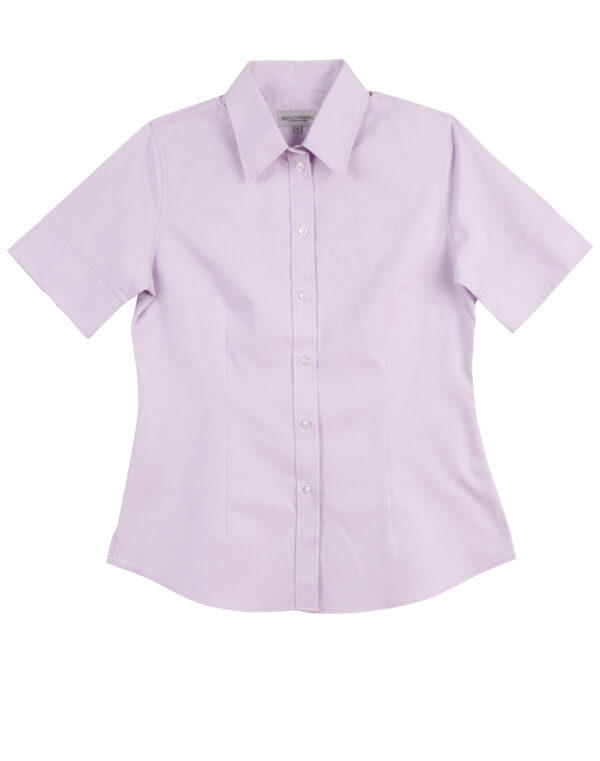 Women's Cvc Oxford Short Sleeve Shirt - Image 4
