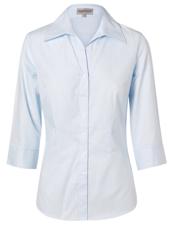 Women's Self Stripe 3/4 Sleeve Shirt - Image 3