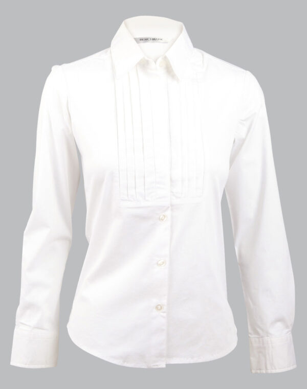Women's Stretch Tuck Front Long Sleeve Shirt - Image 3