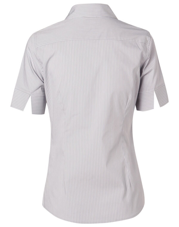 Women's Ticking Stripe Short Sleeve Shirt - Image 2