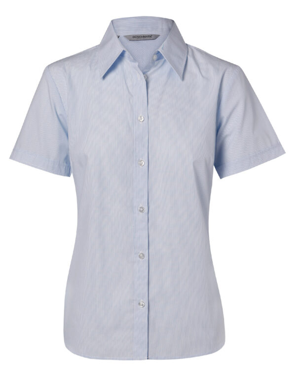 Women's Fine Stripe Short Sleeve Shirt - Image 3