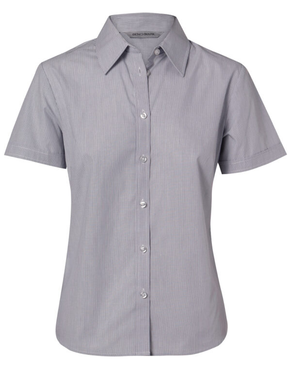 Women's Fine Stripe Short Sleeve Shirt - Image 4