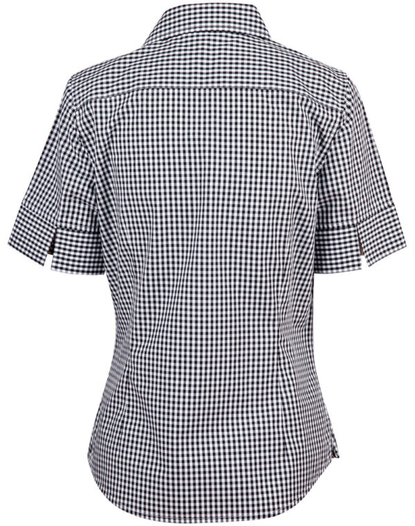 Ladies’ Gingham Check Short Sleeve Shirt - Image 2