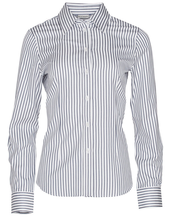 Ladies'  Executive Sateen Stripe Long Sleeve Shirt - Image 4