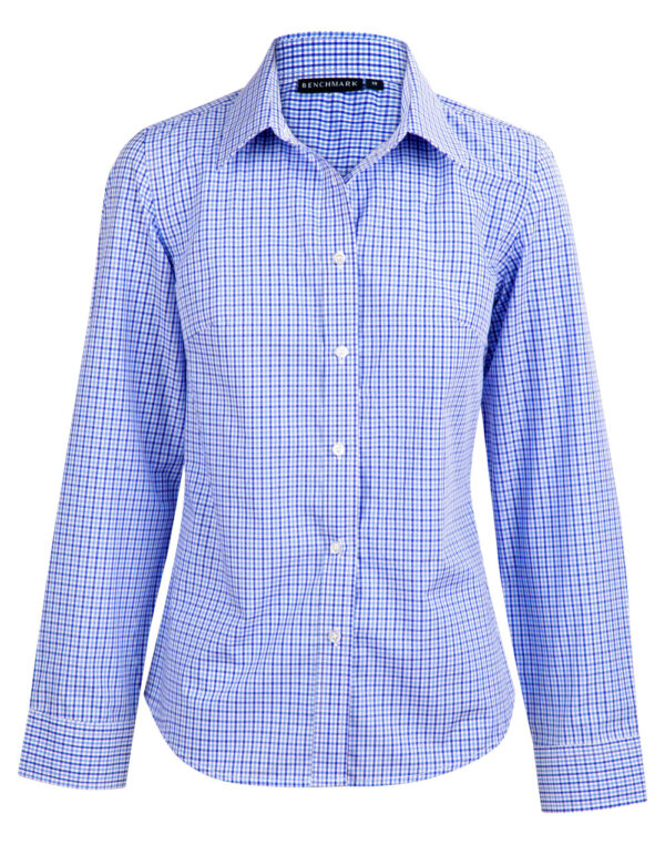 Ladies’ Multi Tone Check Long Sleeve Shirt - Image 4