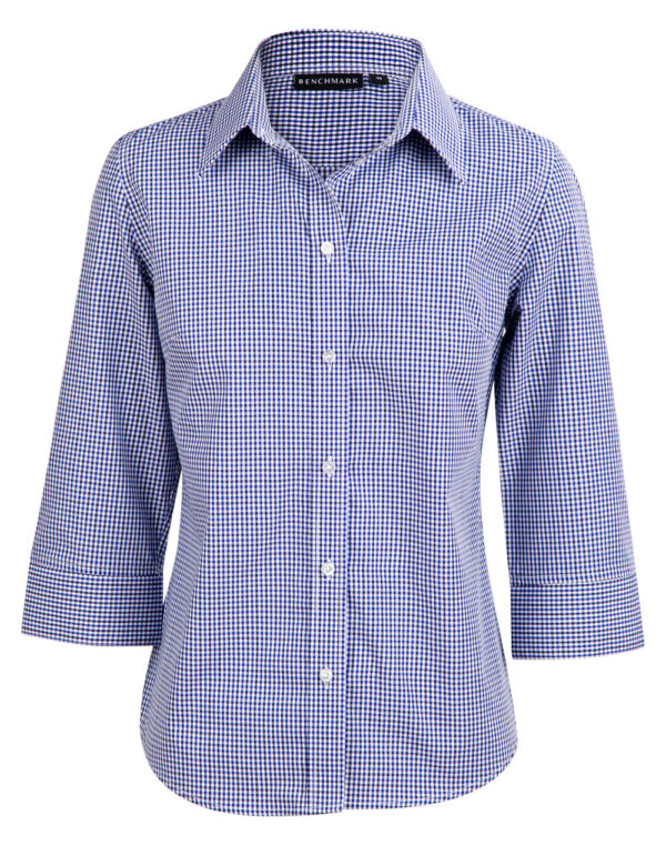 Ladies’ Multi Tone Check 3/4 Sleeve Shirt - Image 3