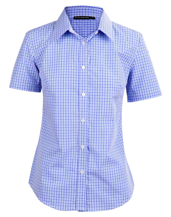 Ladies’ Multi Tone Check Short Sleeve Shirt - Image 4