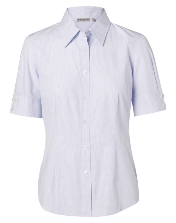 Women's Mini Check Short Sleeve Shirt - Image 4