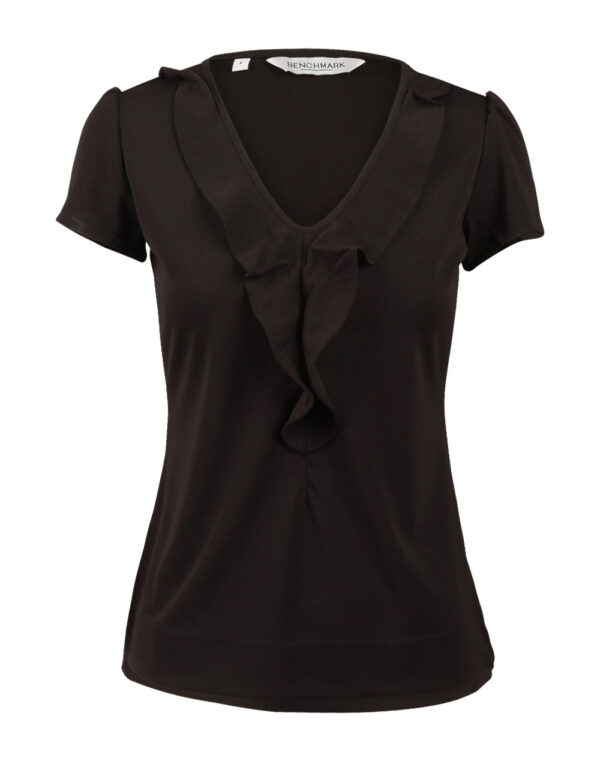 Women's Ruffle Front Blouse - Image 3
