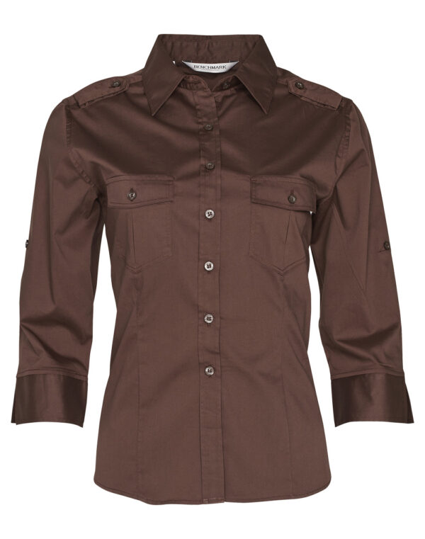 Women's 3/4 Sleeve Military Shirt - Image 5