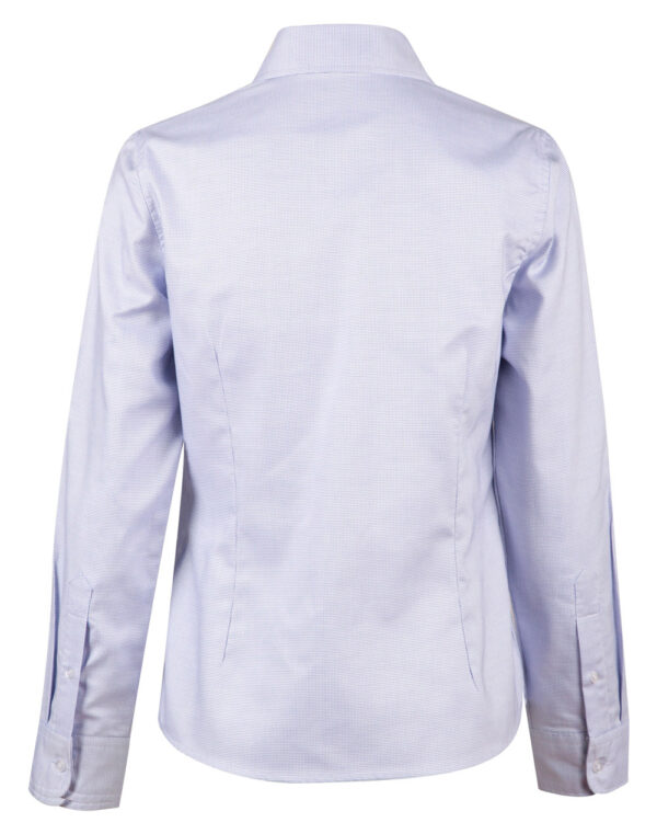Ladies’ Dot Contrast Long Sleeve Shirt - Image 2