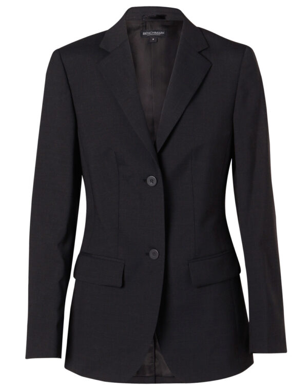 Women's Wool Blend Stretch Mid Length Jacket - Image 5
