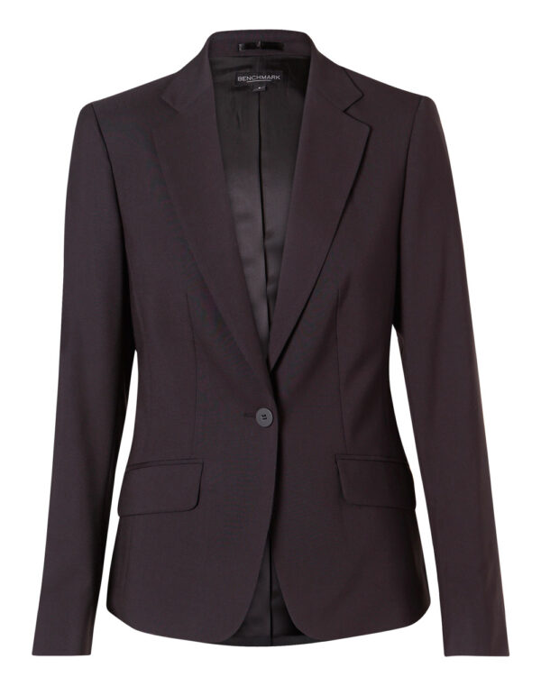 Women's Poly/Viscose Stretch One Button Cropped Jacket - Image 3