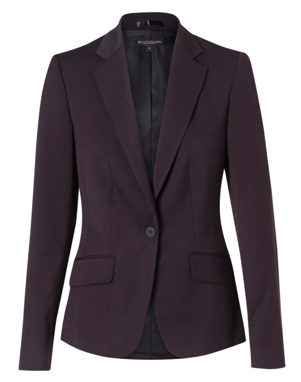 Women's Poly/Viscose Stretch One Button Cropped Jacket - Image 5