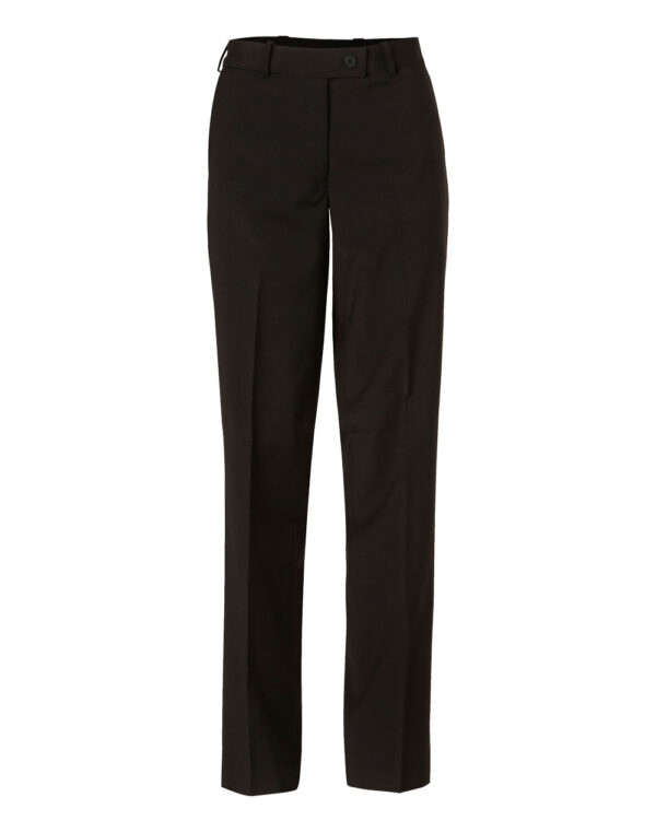 Women's Wool Blend Stretch Slim Leg Flexi Waist Pants - Image 3