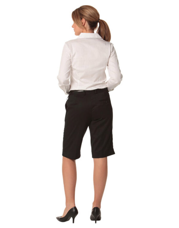 Women's Poly/Viscose Stretch Knee Length Flexi Waist Shorts - Image 2